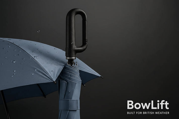 BowLift | Wind-Resistant Automatic Folding Umbrella with Large Buckle Handle – Compact & Durable