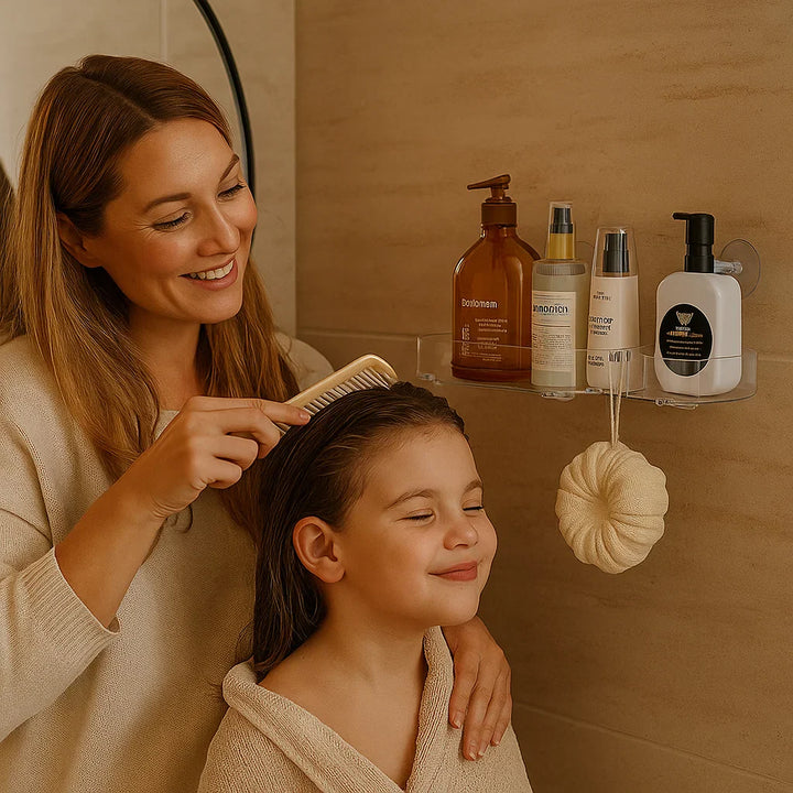 BowLift | Foldable Bathroom Suction Cup Shelf