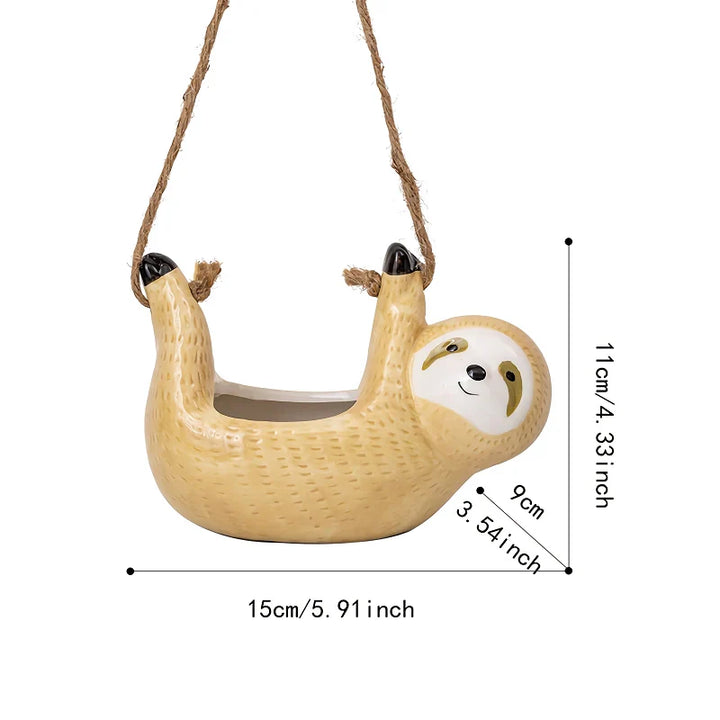 BowLift | Sloth Hanging Ceramic Wall Vase