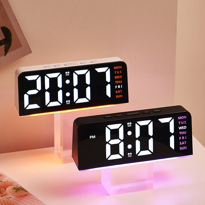 BowLift | Modern LED All Week Display Night Lamp Alarm Clock