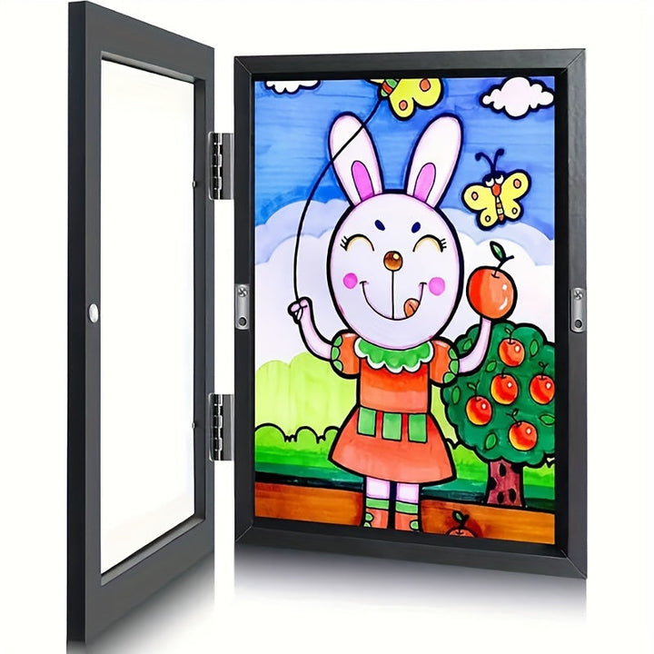 KidArtFrame – Cartoon Kids' Photo Frame with Wooden Frame Bowlift