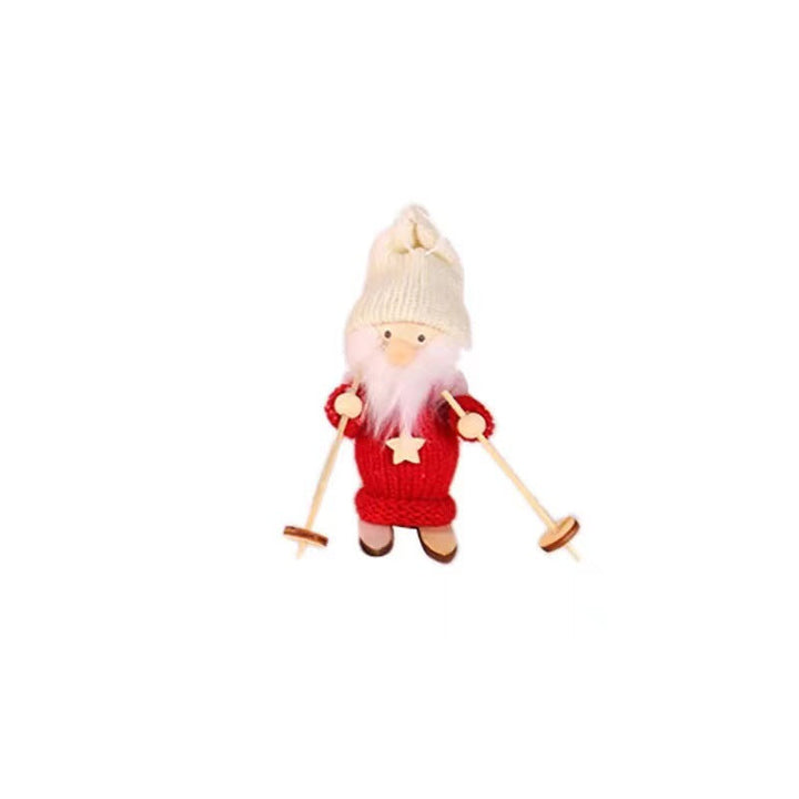 BowLift | Creative Christmas Decoration Wooden Ski Doll
