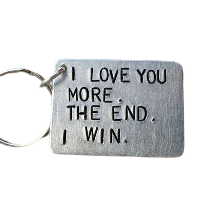 BowLift | "I love you more The end I win" Funny keychain