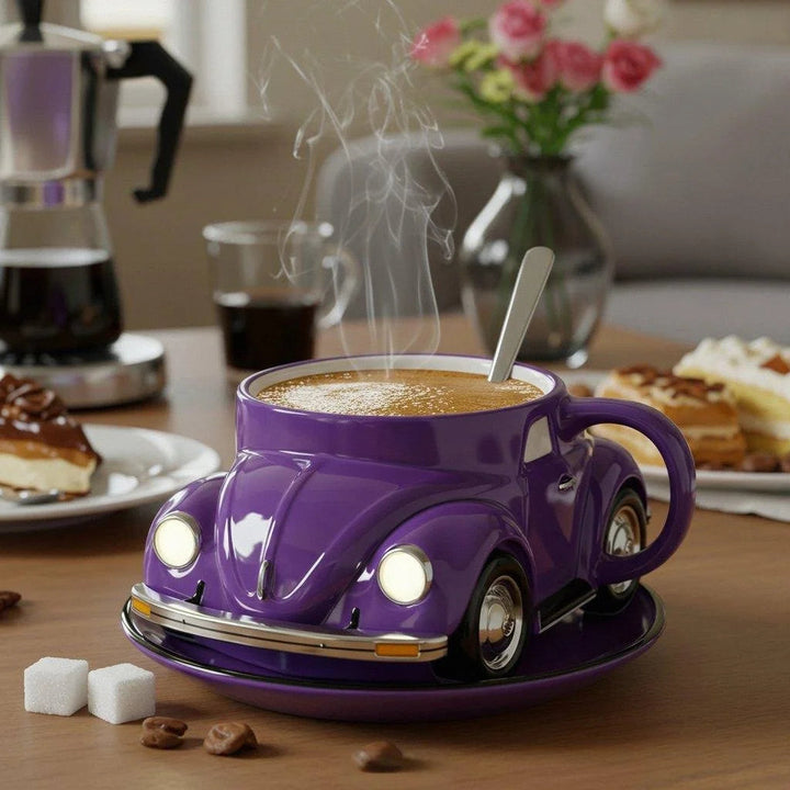 BowLift | RetroCar Ceramic Coffee Mug – Unique 3D Design for Coffee & Tea