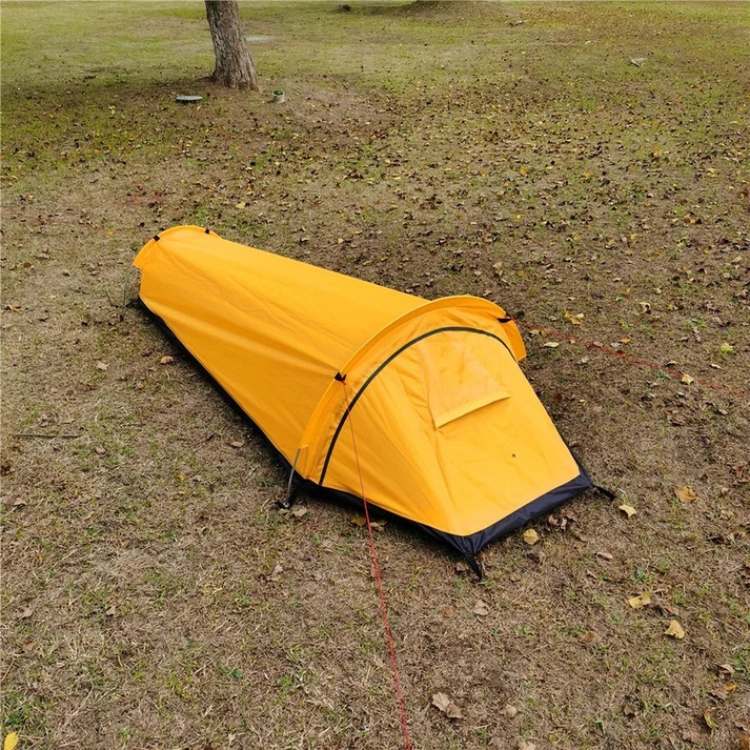 Ultralight Single-Person Camping Tent with Waterproof Polyester and Oxford Base