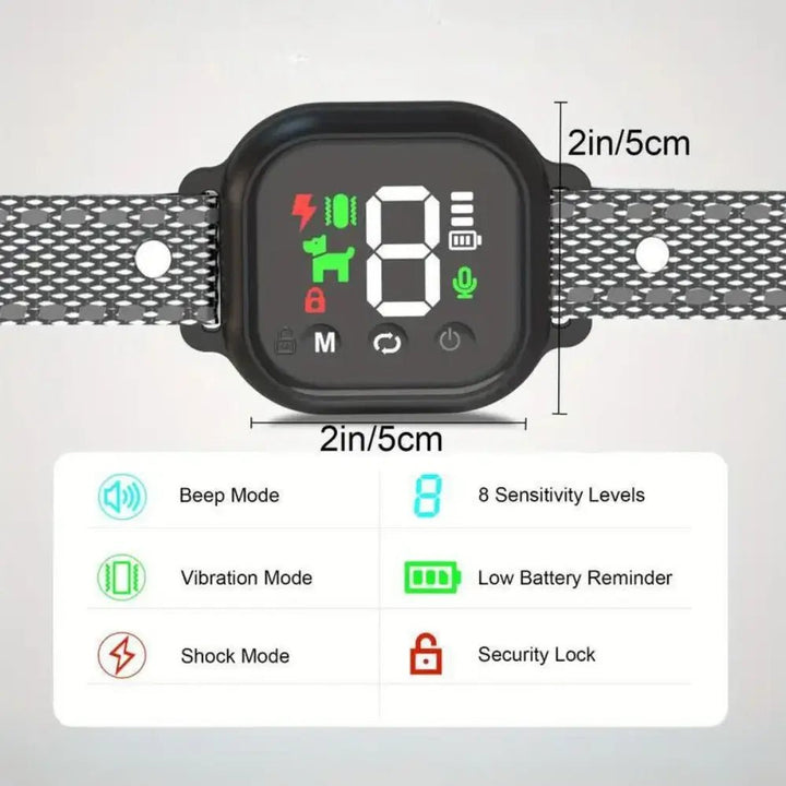 BarkPro • Touch Screen Dog Bark Collar - Touch Screen Dog Bark Collar - BowLift