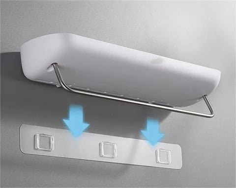 BowLift | EasyMount storage shelf for bathroom - no drilling required