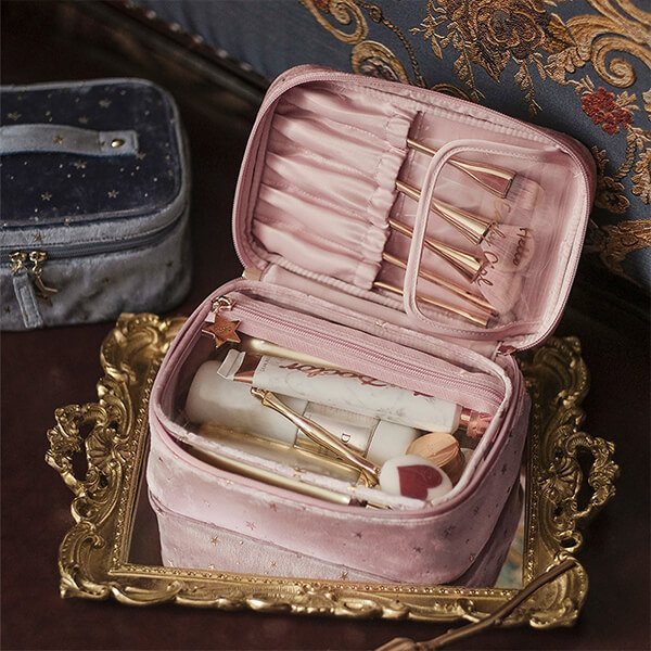 BowLift | Large capacity velvet cosmetic bag + wash bag