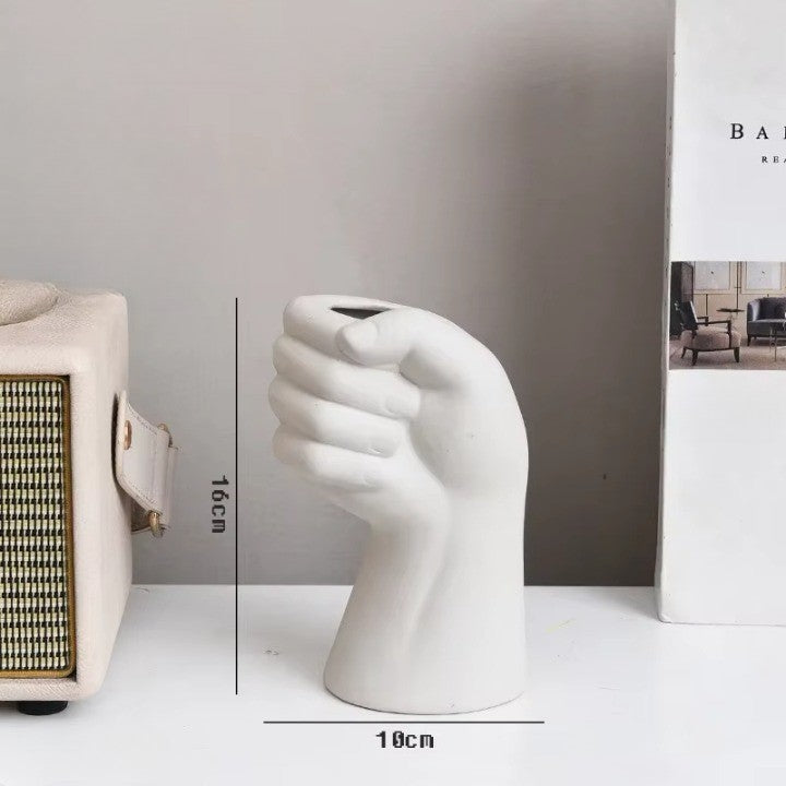 BowLift | Artistic Hand Gesture Ceramic Tabletop Flower Vase