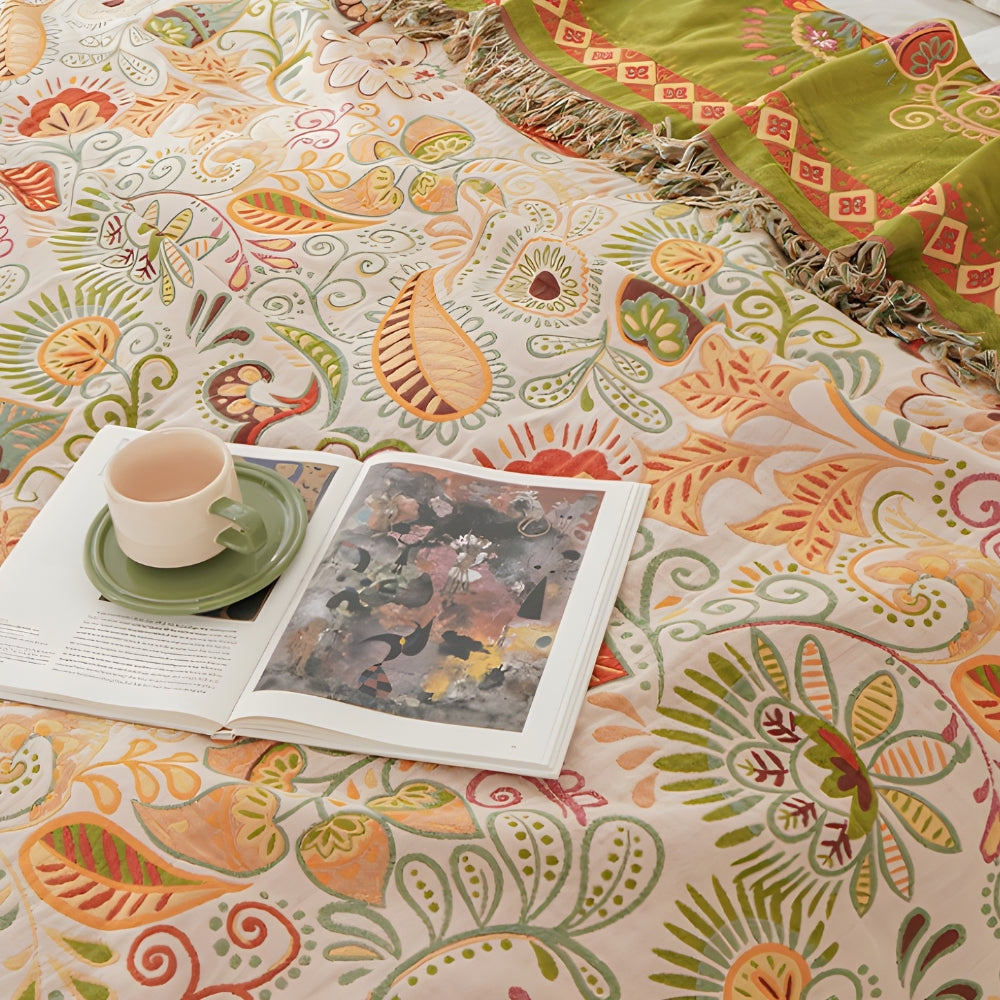 BowLift | Autumn Leaf Boho Reversible Blanket