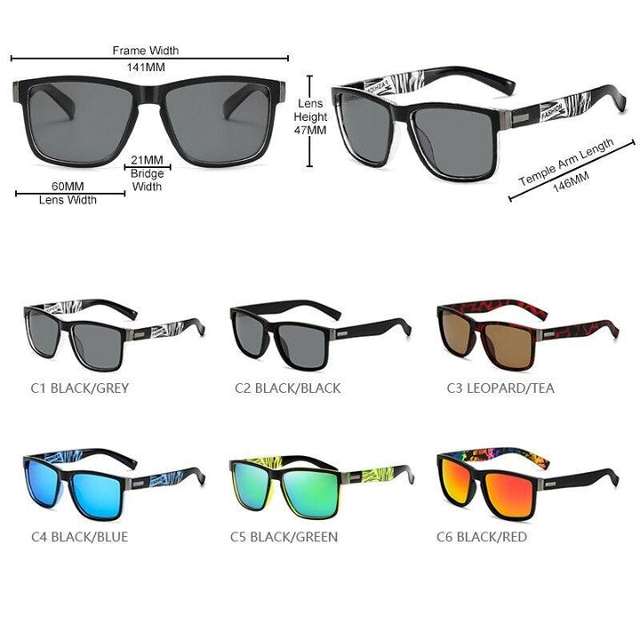 BowLift | Square Frame Retro Sunglasses Unisex Polarized Sunglasses