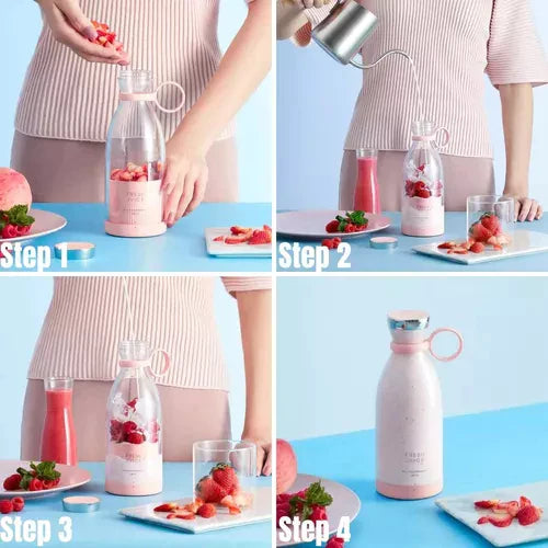 BowLift | Compact Portable Smoothie Blender with Fruit Container and Drinking Lid