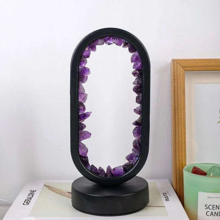 BowLift | CrystalGlow – Handmade amethyst atmospheric lamp for relaxation and peace