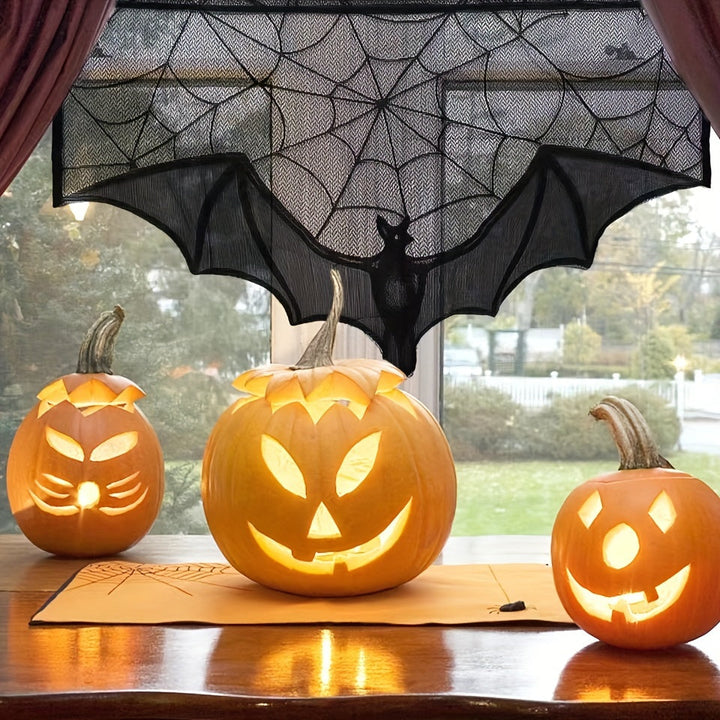 BowLift | Table Runner Black Lace Halloween Decoration