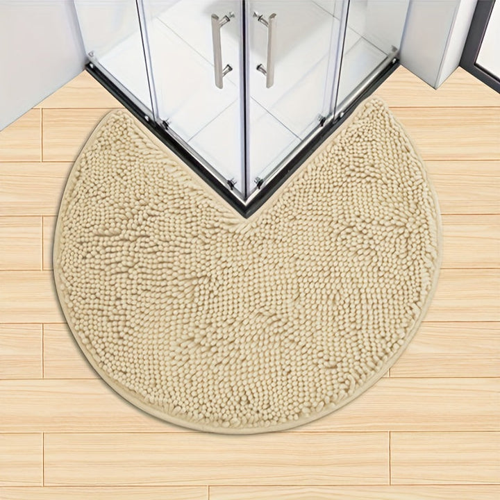 BowLift | Round Luxury Chen Bath Mat Ultra-Soft Chenille – Anti-Slip & Quick Drying
