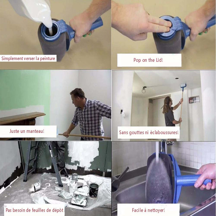 Paint roller with container - 5 pieces/8 pieces | Bowlift
