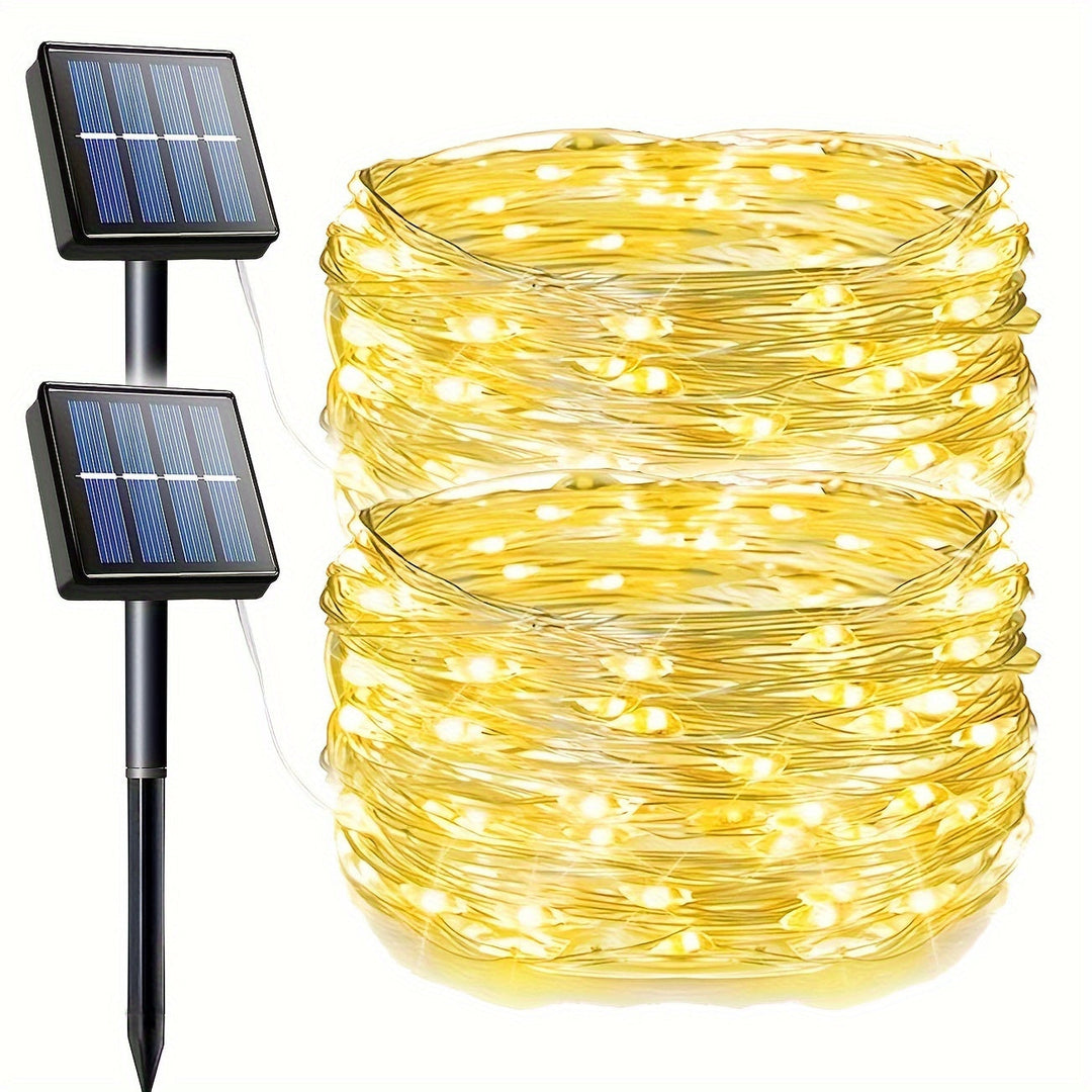 Solar Outdoor Fairy Lights with 200 LEDs for Garden, Patio and Fence Decor