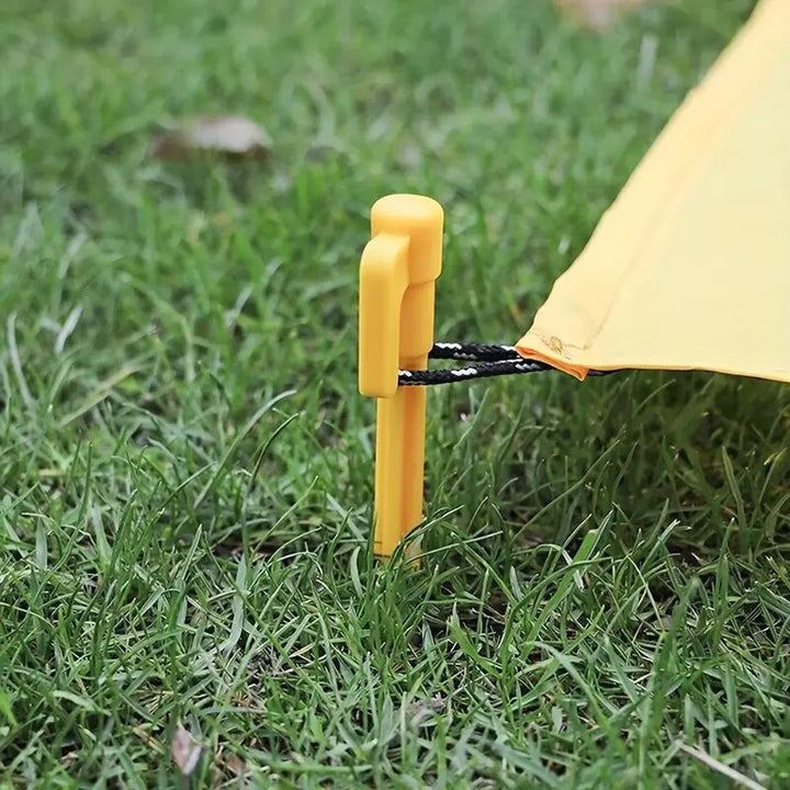 BowLift | Plastic Tent Stakes with Hooks – Camping Tent Pegs for Tarps and Canopies