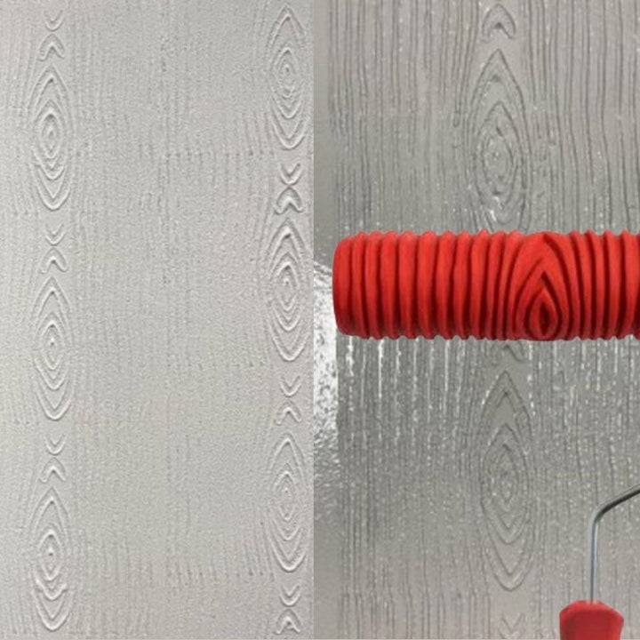 BowLift | Embossing Paint Roller | Patterned Wall Decoration Tool | Rubber Roller with Handle