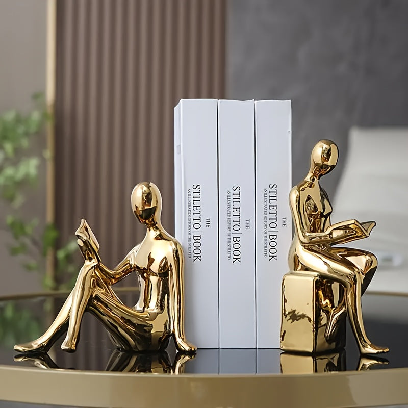 LuxeCeramic - Abstract Ceramic Bookends for Elegant Interiors Bowlift
