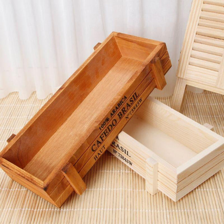 BowLift | Vintage Wooden Succulent Planter Box