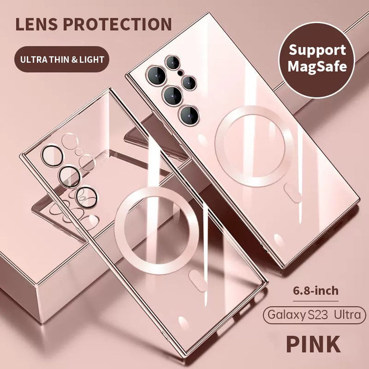 BowLift | Transparent Luxury Coating Magnetic Cover for Samsung