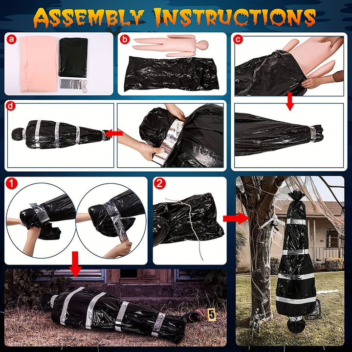 BowLift | Halloween Hanging Body Inflatable Prop | Realistic Scary Outdoor Decor