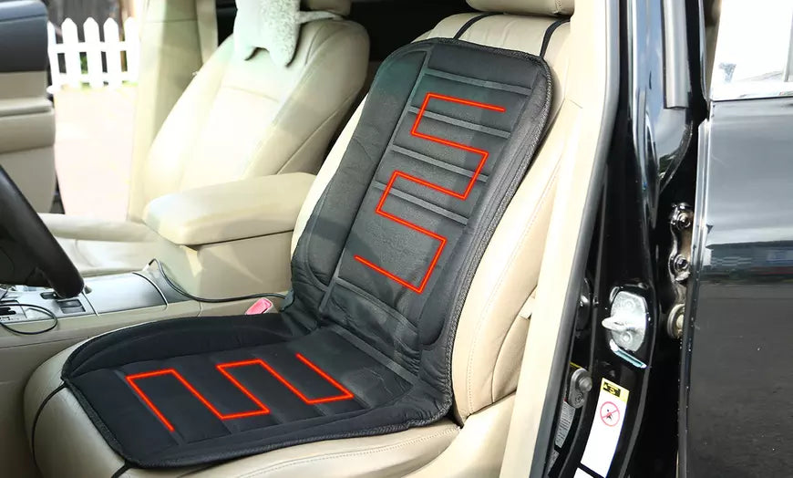 BowLift | HeatRide Heated Car Seat Cushion – 12V Memory Foam Seat and Back Warmer