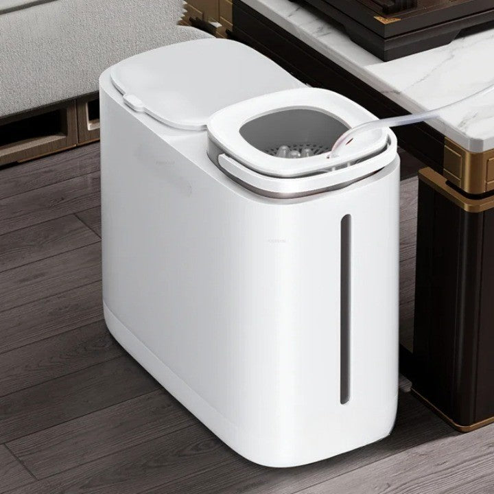 BowLift | Dual Compartment Dry Wet Section Efficient Modern Home Trash Can