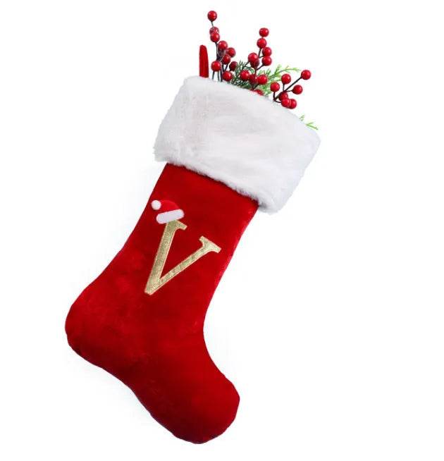 Christmas Stocking Pendant with Letter Detail