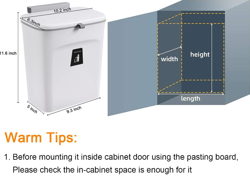 BowLift | 2.4 Gallon Kitchen Compost Bin For Counter Top Or Under Sink