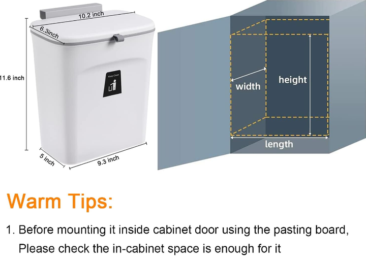 BowLift | 2.4 Gallon Kitchen Compost Bin For Counter Top Or Under Sink