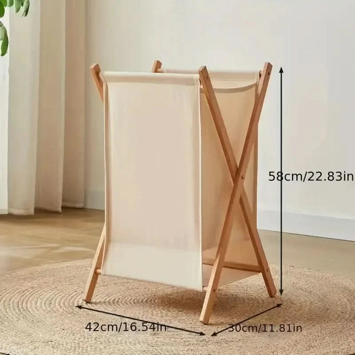 BowLift | WoodFold - Foldable Laundry Basket from