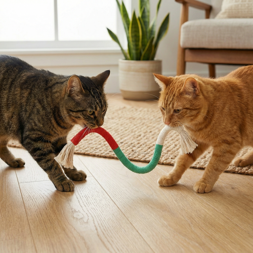 Natural cat chew rope – robust, promotes dental hygiene and reduces stress Bowlift