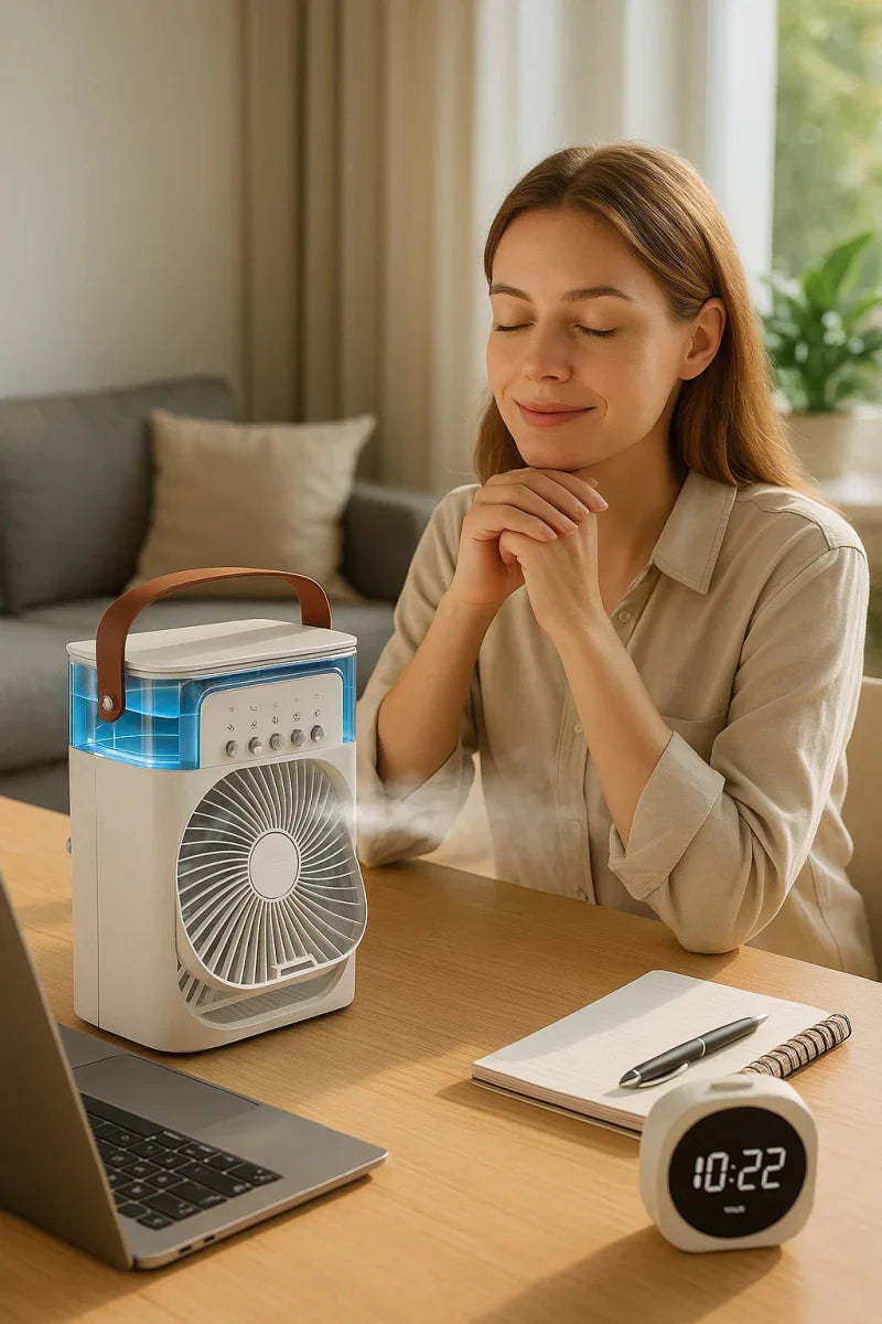 BowLift | ChillCube Compact – Desktop Evaporative Mini Cooler for Personal Spot Relief