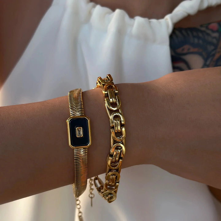 BowLift | Chunky Chain & Herringbone Bracelets
