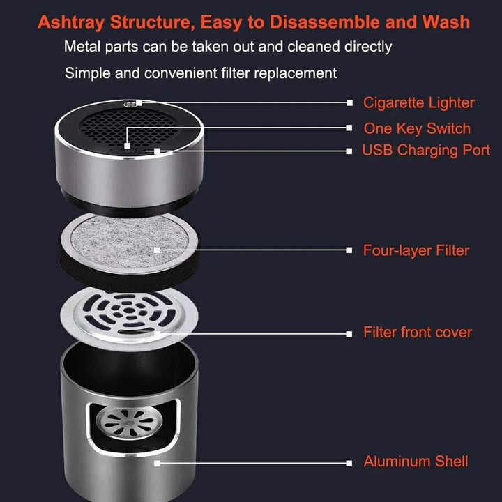 BowLift | CLARASH – Smart USB Smokeless Ashtray with Advanced Air Filter