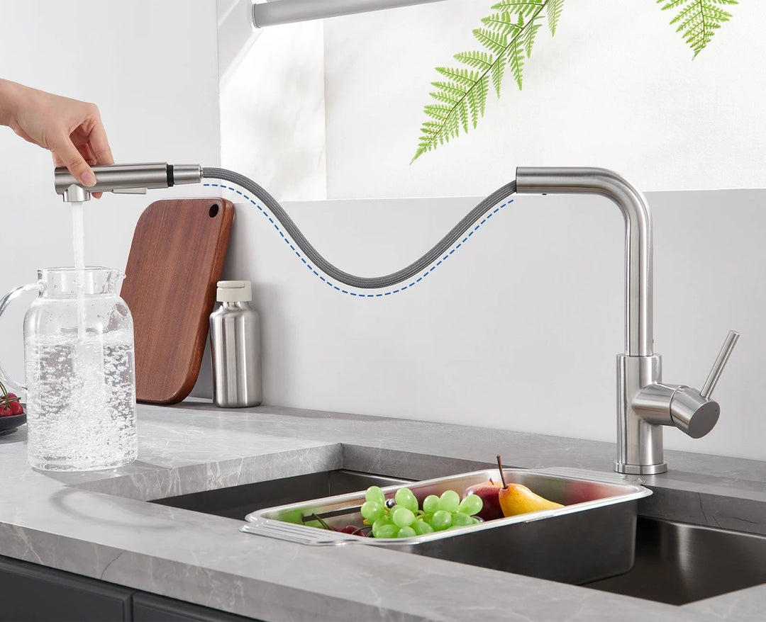 BowLift | Modern kitchen faucet flexibility and comfort within reach