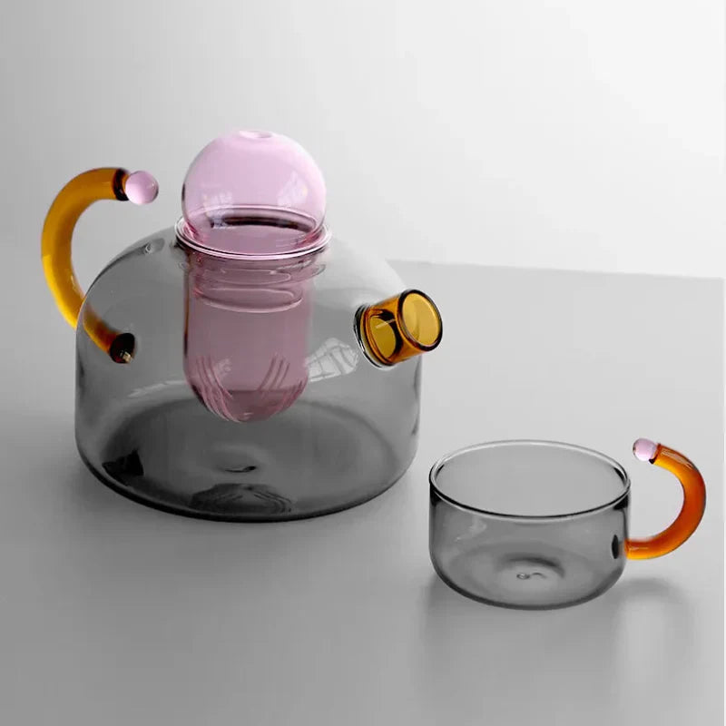 BowLift | Color Bloom Glass Teapot & Cup Set