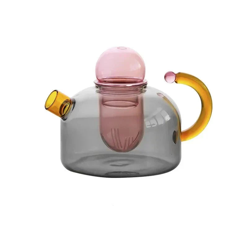BowLift | Contrasting Color Translucent Teapot & Cup Set