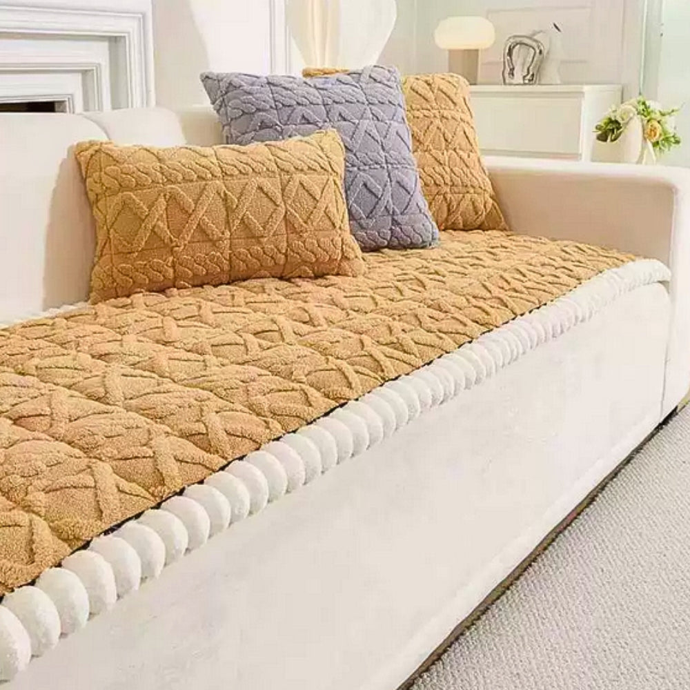 BowLift | Snuggle Sherpa Plush Sofa Protector Cover
