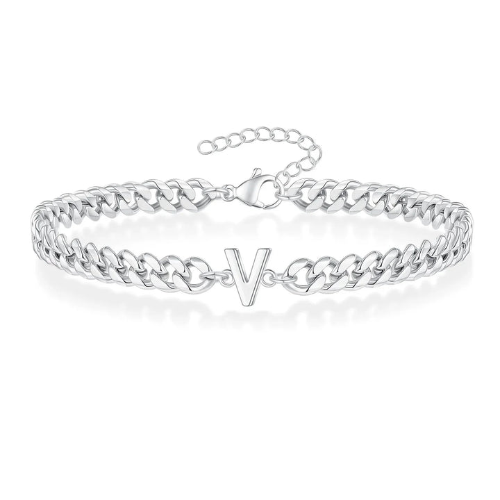 BowLift | Couples Letter Initial Cuban Bracelet