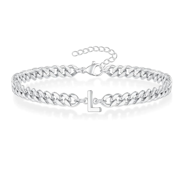 BowLift | Couples Letter Initial Cuban Bracelet
