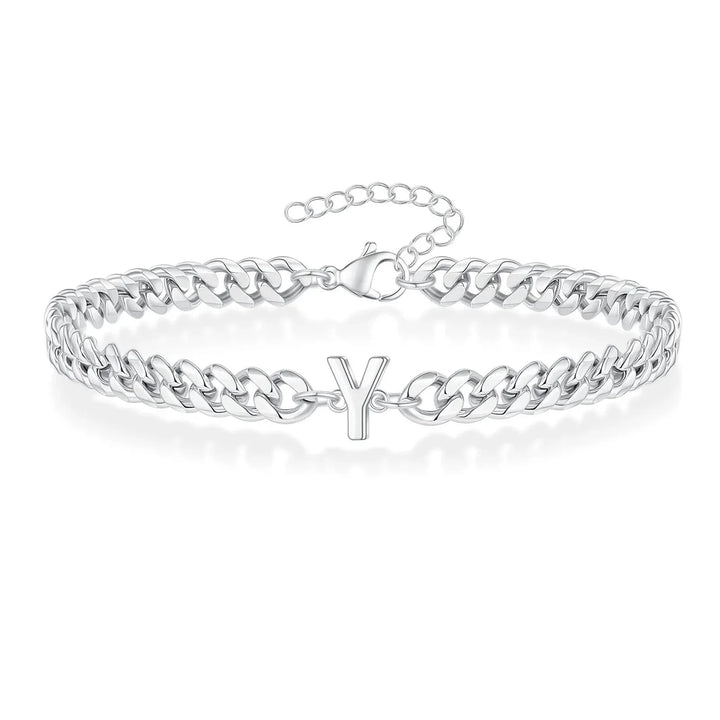 BowLift | Couples Letter Initial Cuban Bracelet