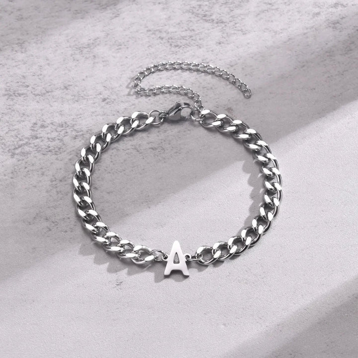 BowLift | Couples Letter Initial Cuban Bracelet