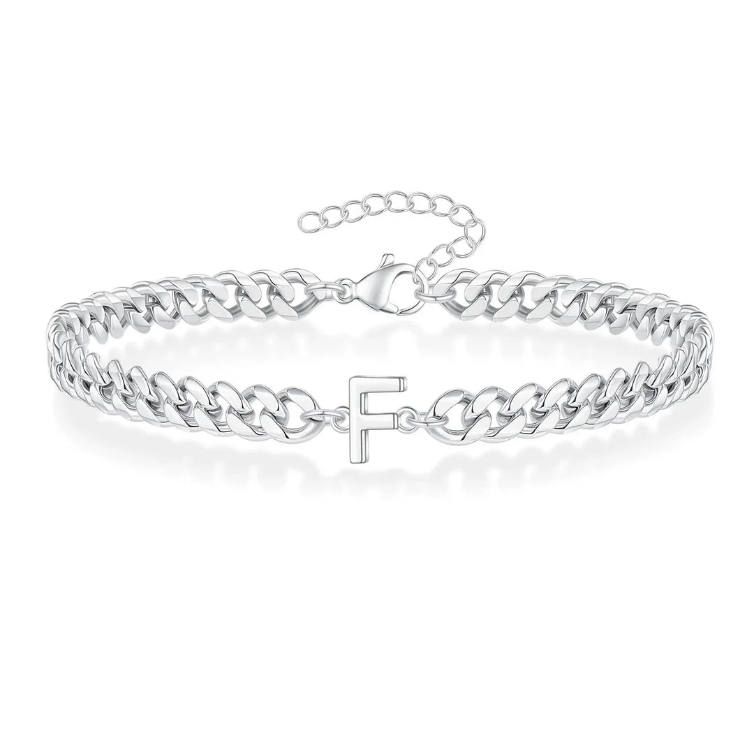 BowLift | Couples Letter Initial Cuban Bracelet