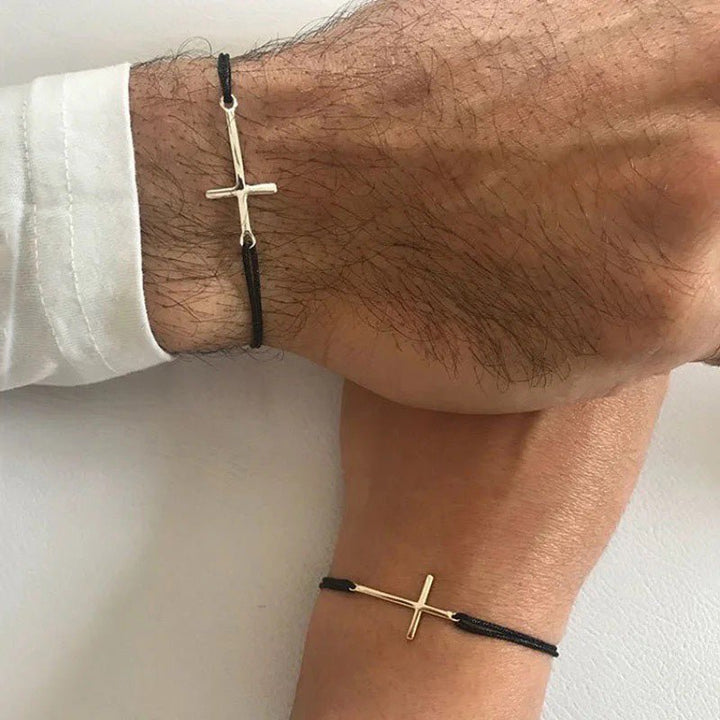BowLift | Couples Minimal Cross Bracelets