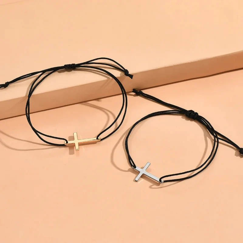BowLift | Couples Minimal Cross Bracelets