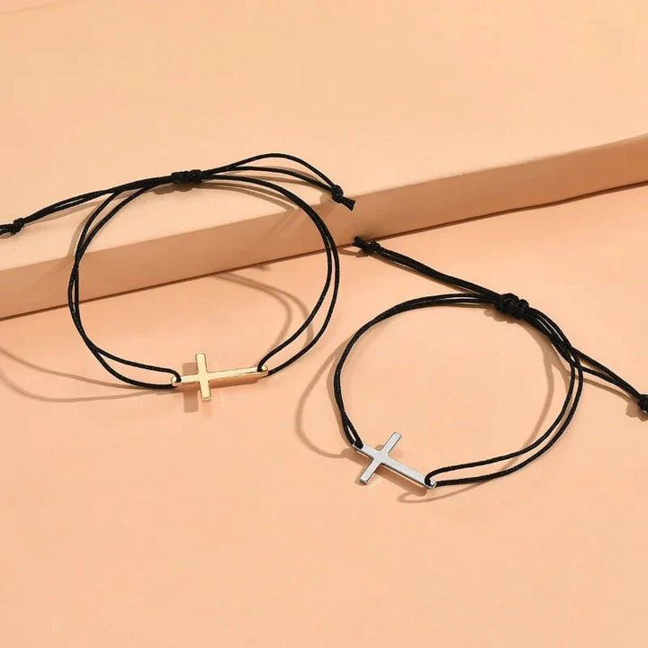 BowLift | Couples Minimal Cross Bracelets
