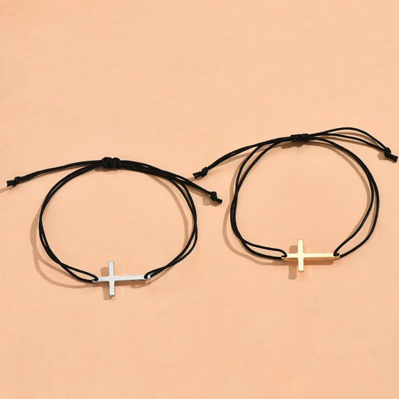 BowLift | Couples Minimal Cross Bracelets